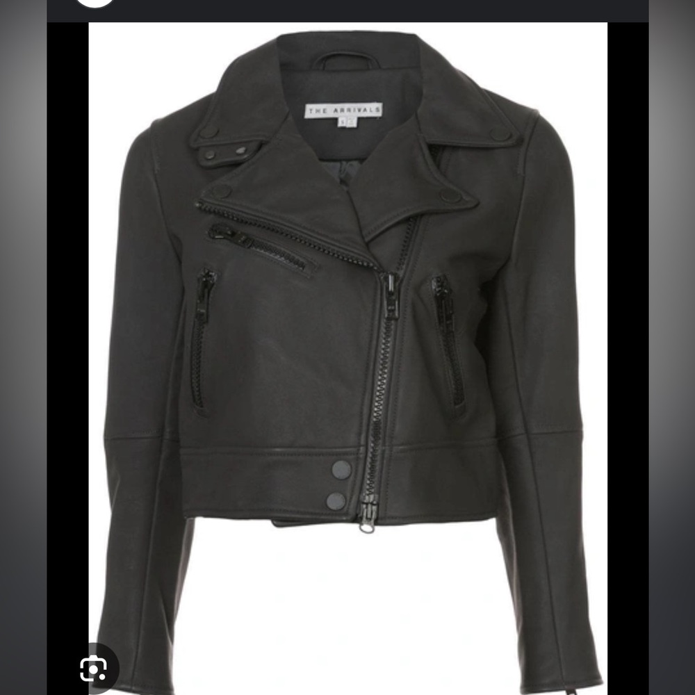 The Arrivals Women's Black Leather Jacket